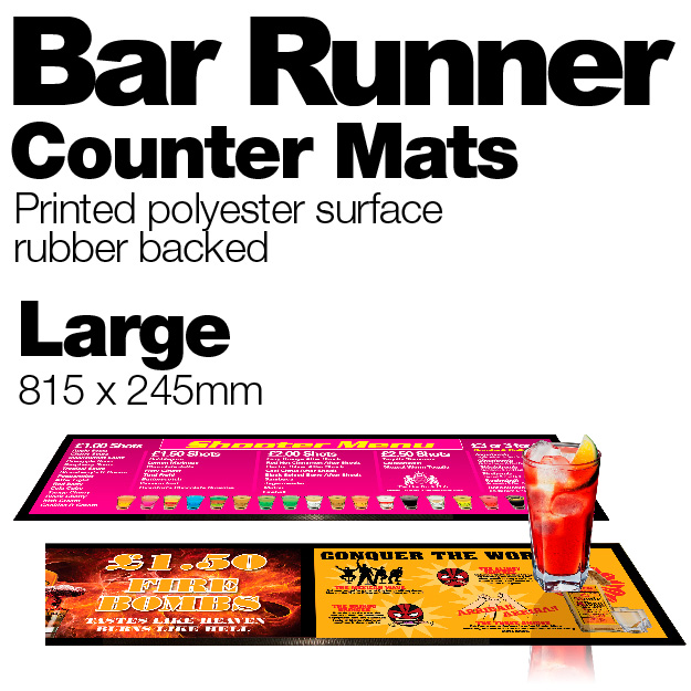 Custom Printed Bar Mat Bar Runner Mat Customized Mat for Bars